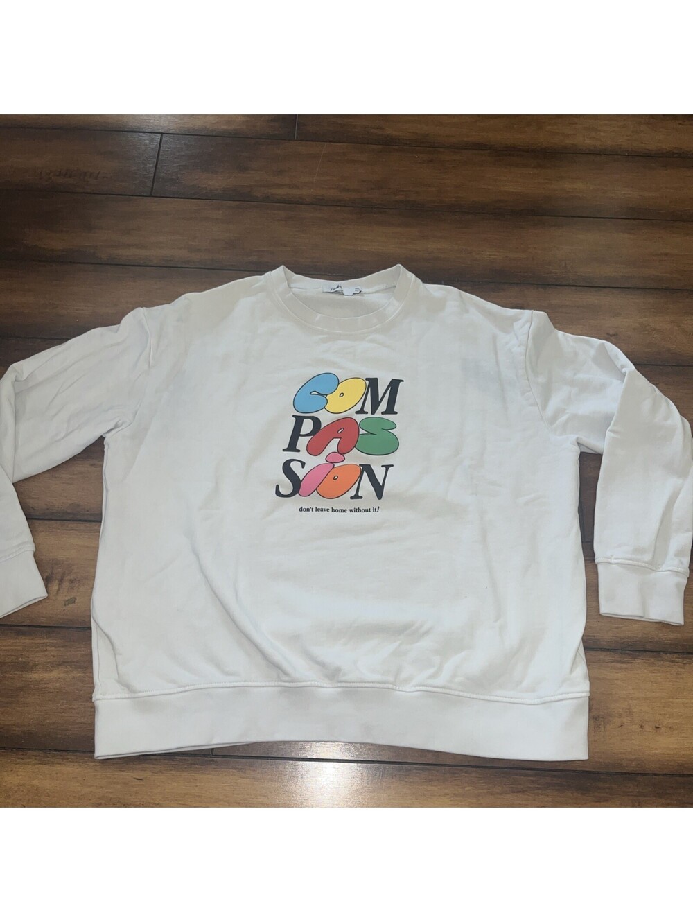 The Mayfair Group Vintage Crewneck Compassion Sweater ONE SIZE